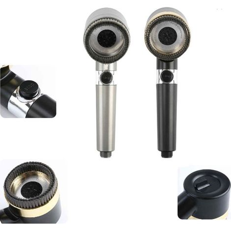 SOFFIONE DOCCIA DOCCETTA FILTRO MULTIGETTO REGOLABILE SPAZZOLA CORPO 03479 (1/2)