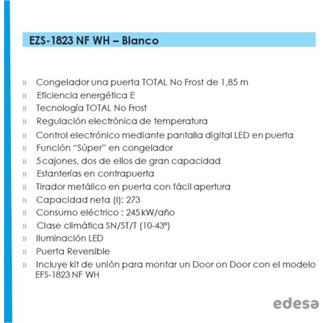EDESA CONGELADOR EZS-1823 NF WH CONGELADOR VERTICAL (1/4)