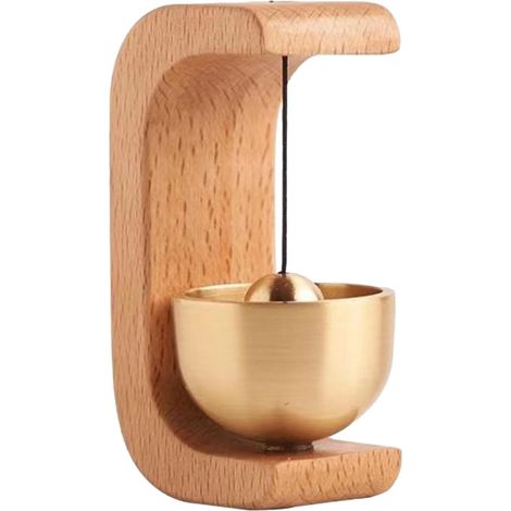 Magnetische Türklingel – 1 Stück – Buche oder Nussbaum – Dekorative Türklingel ohne Bohren – Für Zuhause und Büro – 4,5 x 3,5 x 7 cm (1/5)