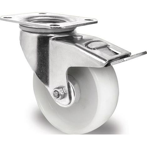 Lenkrolle D.125mm Trgf.200kg m.Festst.PA 105x80mm PROMAT (1/2)
