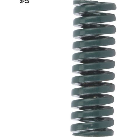 2 Ressorts de Compression en Acier Haute Précision, Diamètre Extérieur 10mm Intérieur 5mm, Longueur 70mm, Charge Élevée, Couleur Verte (1/5)