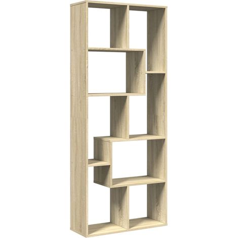 Maison Exclusive - Raumteiler-Bücherregal Sonoma-Eiche 67x25x161,