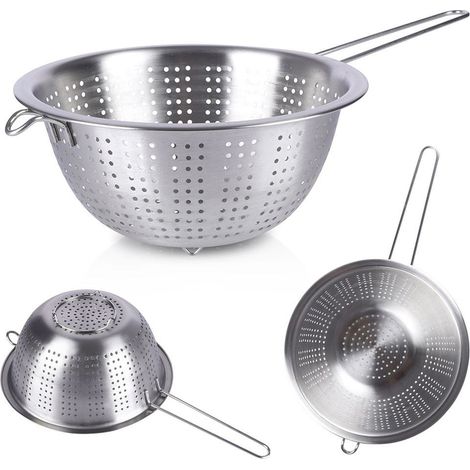 Colador de cocina de acero inoxidable con mango de 21 cm (1/5)