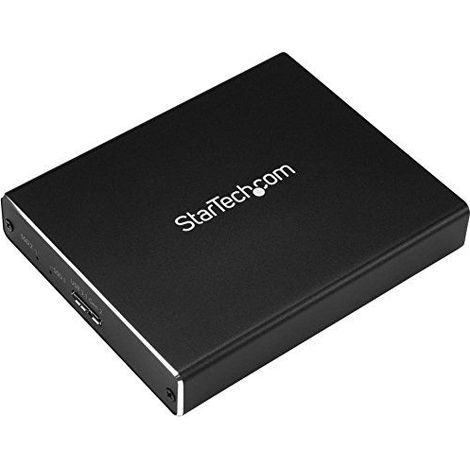 StarTech.com SM22BU31C3R Speicherlaufwerksgehäuse SSD-Gehäuse Schwarz (1/5)
