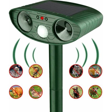 Répulsif ultrasonique pour animaux Répulsif ultrasonique pour animaux Répulsif pour chats Un répulsif pour animaux utilisé dans le jardin pour repousser les chats, les chiens, les oiseaux et les vison (1/5)