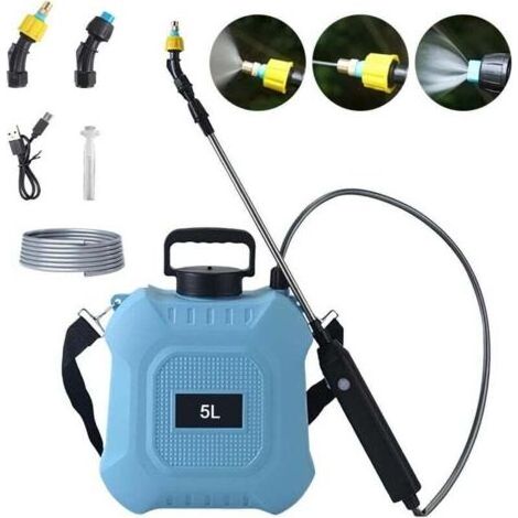 Pulvérisateur électrique 5L/8L, pulverisateur de Jardin avec pulverisateur Lance telescopique, Max 90 cm, 2 Buses, 2000mah, pour Désherbage Pulvérisation Nettoyage (1/4)