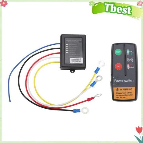 Télécommande de Treuil sans Fil 12V 24V, Portée de 50 Pieds, Interrupteur émetteur Portatif pour Camion ATV SUV avec Coque ABS (1/4)