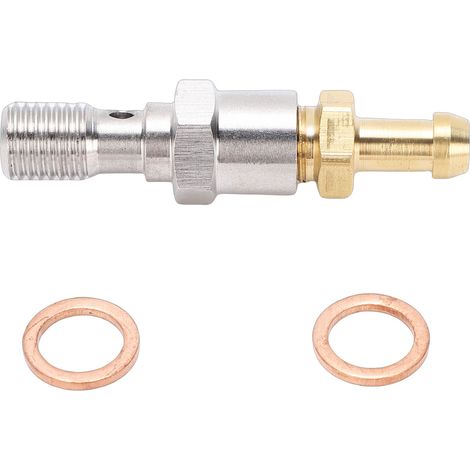 GARRYFIZH ‌Vis de purge et boulon banjo M10x1.25‌ - Avec rondelle et bouchon anti-poussière, pour maître-cylindre de frein moto