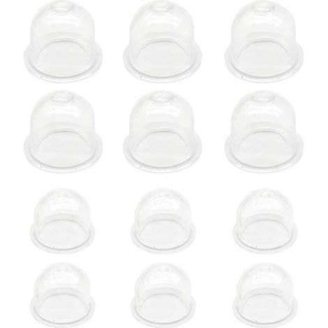 12 Pcs White Primer Bulb Pump 19mm And 22mm Clear Carburetor Oil Cup For Lawn Mower Hedge Machine Gasoline Saw Fan Fuel Primer Bulb (1/5)