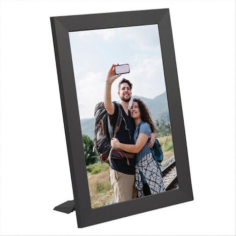 Cadre photo numérique WiFi 10,1 pouces avec éclairage LED, écran tactile HD IPS LCD 1280 x 800, lecture de photos, musique et films, 32 Go (UE) (1/5)