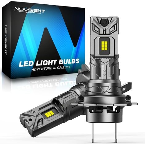 H7 LED Car Bulb - 100W 24000LM 6500K H7 LED Headlight Lamps Car Automobile Mini 1:1 Format with Cooling Fan Replacement for Conversion Kit, Pack of 2 (1/5)