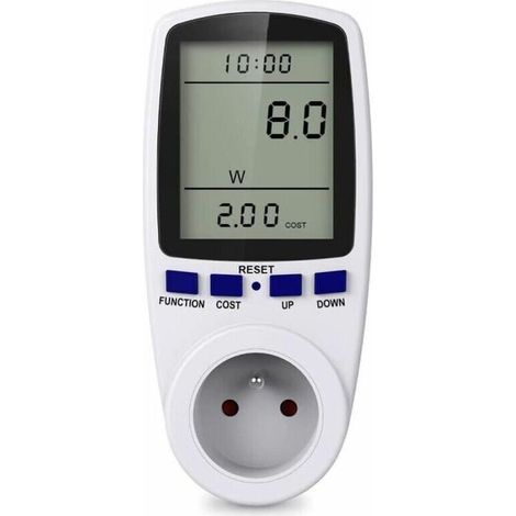Prise Compteur d'énergie Numérique.Prise de Consommation Electrique Surveillance de l'énergie pour les Gros Appareils (1/4)