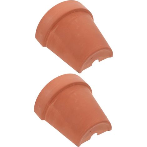 Cachette en Argile pour Reptiles - Lot de 2 Grottes en Terre Cuite pour Amphibiens, Grenouilles et Lézards - Décoration de Vivarium (1/5)