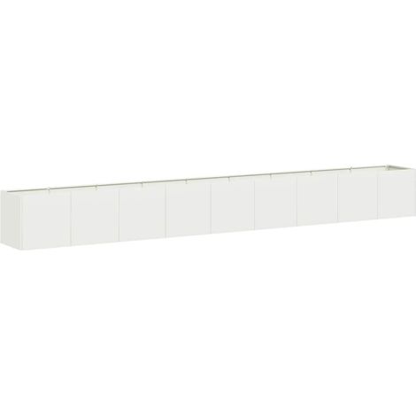 Maison Exclusive - Fioriera Bianca 360x40x40 cm in Acciaio Laminato a Freddo
