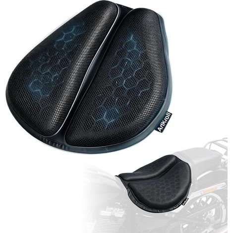 3D Gel Motorcycle Seat Cushion Honeycomb Structure Breathable Shock Absorbing Cushion for Long Trips (1/5)