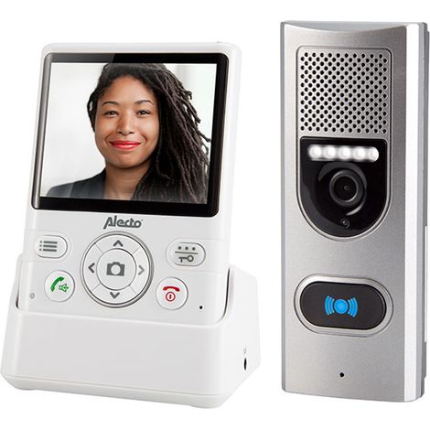Alecto ADI-250 Türklingel Intercom Weiß und Silber