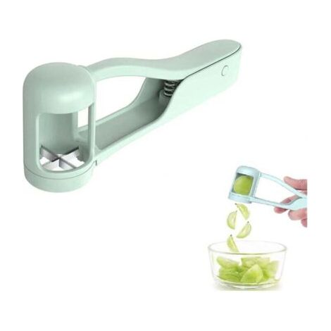 QORVA-Lot de 2 coupe-fruits bleus, coupe-raisin pressé à la main, coupe rapide en quartiers, pour raisins, tomates, cerises et autres petits fruits XXW (1/4)