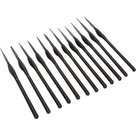Pinceaux de précision de différentes tailles, haute capacité d'absorption, faciles à nettoyer, ensemble de pinceaux en nylon et laine pour le dessin (1/5)