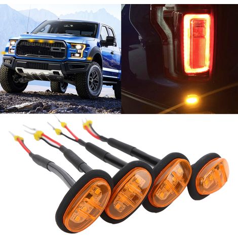 Modification pour Ford F150 (2017-2019) : 4 feux de calandre avant à LED avec cache jaune (TMS-MQ) (1/5)