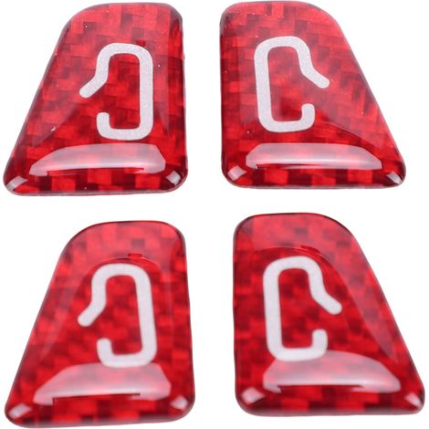 Couvercle de panneau de bouton de commutation de porte, couleur rouge, motif en Fiber de carbone de remplacement pour modèle 3 ans (1/5)