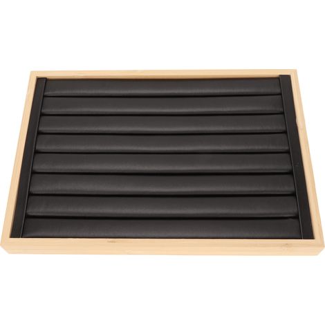 Présentoir à bijoux empilable, organiseur de rangement avec boîte de montre, 7 niveaux, noir (1/5)