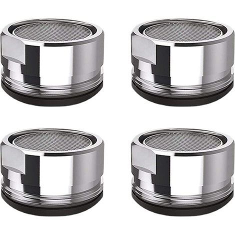 RHG 4 Pcs Mousseur Robinet Filtre de Robinet en Acier Inoxydable Aérateur de Robinet Filtre de Robinet de Salle de Bain de Cuisine(24mm)