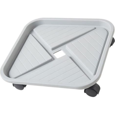 Support Pot de Fleurs Carré avec roulettes Pivotantes Plateau Plastique Épais Antidérapant pour Plantes Intérieur et Extérieur Chariot Mobile Résistant pour Jardinières Lourdes (1/5)