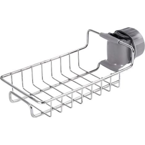Set of 2 stainless steel shower shelves: one shower storage shelf and one soap/shampoo holder. 17.5 x 11 x 4 cm (1/5)