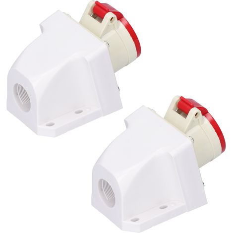 2 prises industrielles à 4 broches, connecteur d'alimentation triphasé fixe pour l'aviation, 380 V/415 V 16 A 3P+T IP44