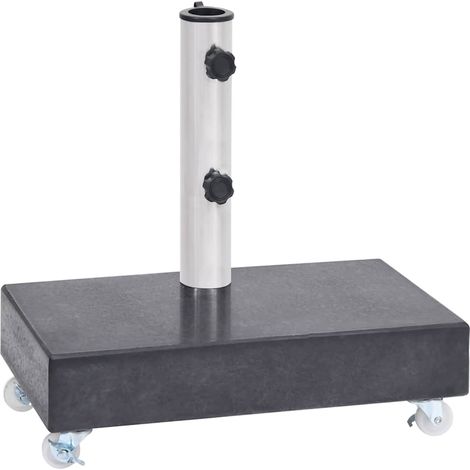 Socle de parasol Noir 45x25x8 cm Granite CFW94626 (1/5)
