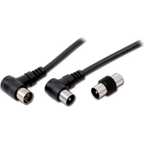 CAVO ANTENNA CON SPINA E PRESA A 90° IEC 9.5MM 200