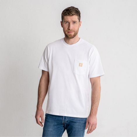STIER Heavy Tee Pocket organic cotton S White (1/5)