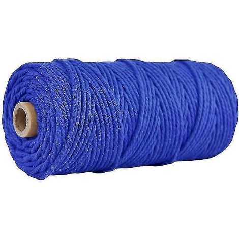 Cordon de macramé 3 mm 100 m, corde en coton torsadé à 4 brins, corde en coton naturel (beige) (d-583-a) CY (1/5)