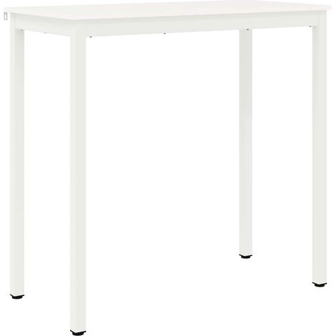 Maison Exclusive - Table de bar Blanc 110 x 55 x 105 cm Bois de pin massif (1/5)