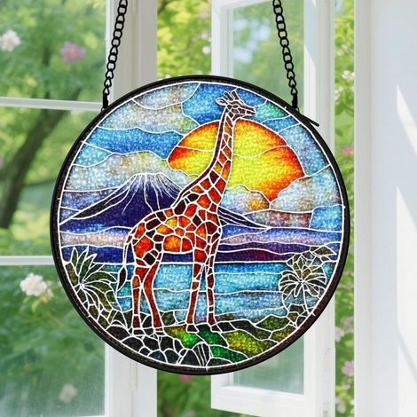 Capteur de soleil en vitrail - décoration spirituelle 9cm (1/4)
