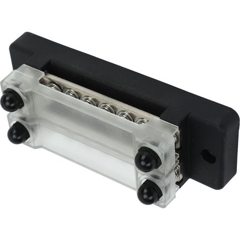 6-poliger, zweireihiger 150-A-Stromverteilerblock (DC 12–48 V, AC 110–300 V) mit Abdeckung für Pkw, Wohnmobil, Boot, Yacht und Lkw (1/5)