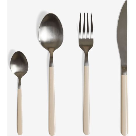 SKLUM 16-teiliges Besteckset aus Edelstahl Cressida Beige Tapioca (1/5)