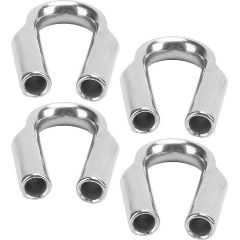 10 cosses de tuyau en acier inoxydable 304 pour treuils, protection de câble d'acier, accessoires nautiques M6 (1/5)