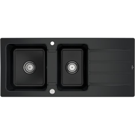 VB Einbauspüle Architectura 80 338002 1160x510mm Rechteck Pure Black (1/2)