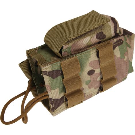 Étui étanche pour talkie-walkie avec pochettes latérales, holster camouflage compact (1/5)