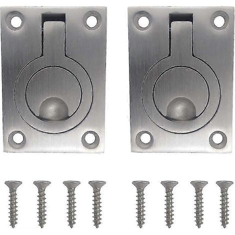 Poignée encastrée carrée, en acier inoxydable 304, pour meubles. Loquet de porte de bateau encastré, anneau de levage pour armoire.