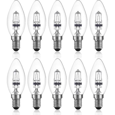 Ampoule halogène dimmable 42 W E14 C35 AC 220-240 V blanc chaud 2700 K E14 ampoule bougie halogène transparente ( (1/5)