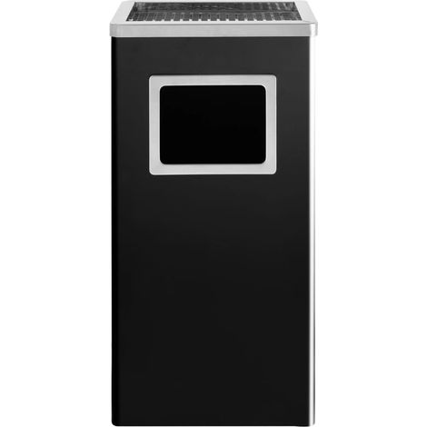 Maison Exclusive - Pattumiera con Posacenere da Albergo 45 L Acciaio Nero