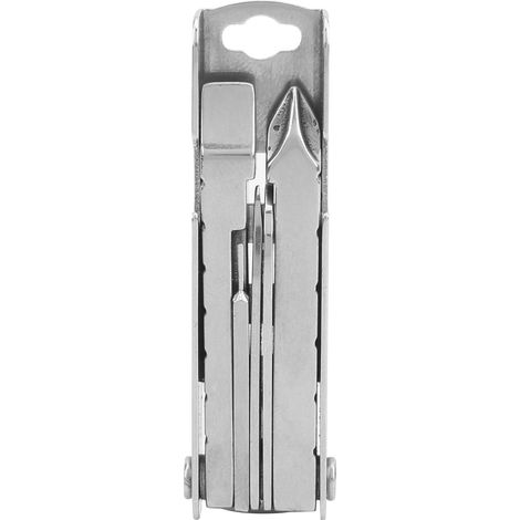 Outil multifonction 12 en 1 comprenant un tournevis, un couteau et un porte-clés en acier inoxydable. (1/5)