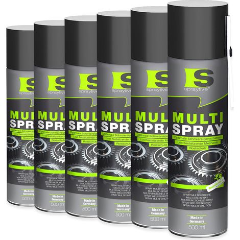 Spraytive 6x 500ml Multi Spray – 5-in-1 Kriechöl & Multifunktionsöl – Rostlöser, Schmiermittel, Kontaktspray & Allzwecköl (1/5)