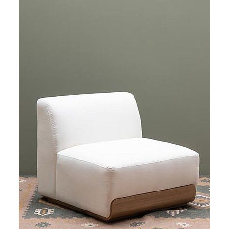 Fauteuil Patagonia bouclettes blanc 84x91x76cm