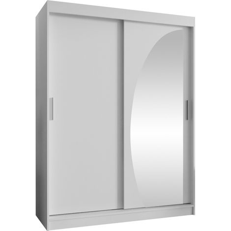Armario Hartford 503, Blanco, 200x150x62cm, Puertas de armario: Correderas, Número de estantes: 0