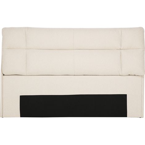 Tête de lit en tissu texturé beige L160 cm HONO