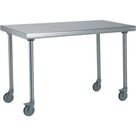 [PRODUIT RECONDITIONNÉ] Table inox - Largeur L (L=1210-1610mm) - Sur Roulettes