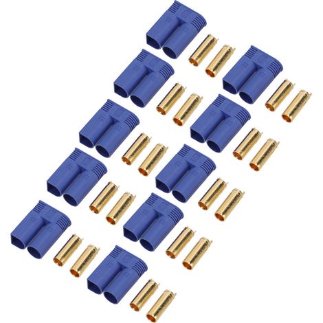 EC5-Batterieanschlüsse 13,025 mm, Stecker/Buchse, 10 Stück, präzises und stabiles Steckmuster, Zubehör für elektronische Tests, hohe Leitfähigkeit (1/5)